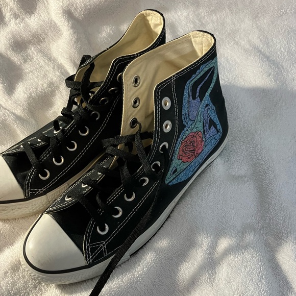 *RARE*  Black Converse Hightops - Personalized - Sz M 7 / W 9 / Eur 40 - Picture 4 of 7